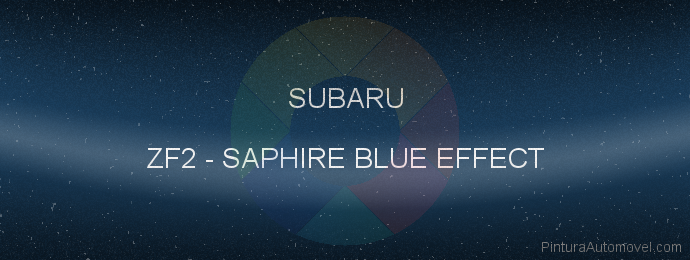 Pintura Subaru ZF2 Saphire Blue Effect