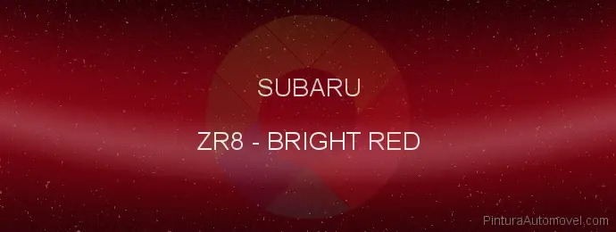 Pintura Subaru ZR8 Bright Red