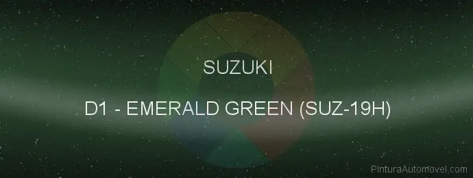 Pintura Suzuki D1 Emerald Green (suz-19h)