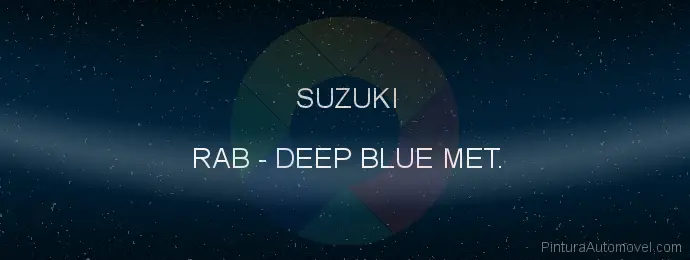 Pintura Suzuki RAB Deep Blue Met.