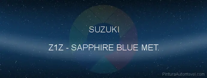 Pintura Suzuki Z1Z Sapphire Blue Met.