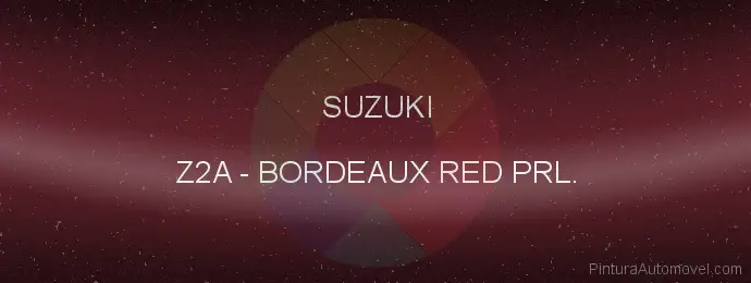 Pintura Suzuki Z2A Bordeaux Red Prl.