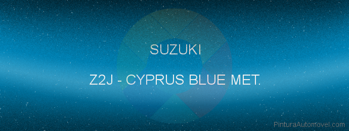 Pintura Suzuki Z2J Cyprus Blue Met.