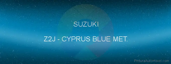 Pintura Suzuki Z2J Cyprus Blue Met.