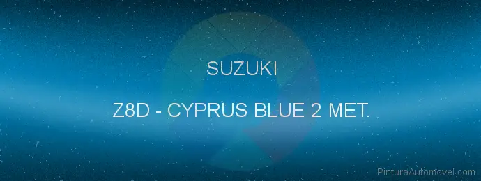 Pintura Suzuki Z8D Cyprus Blue 2 Met.