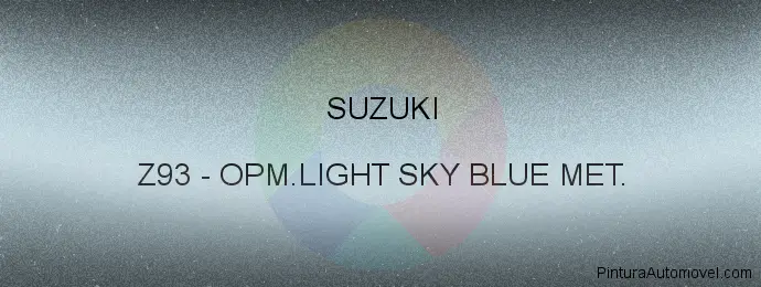Pintura Suzuki Z93 Opm.light Sky Blue Met.