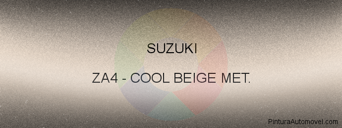 Pintura Suzuki ZA4 Cool Beige Met.