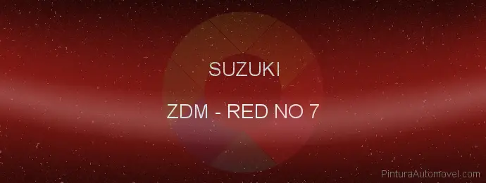 Pintura Suzuki ZDM Red No 7