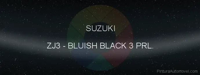 Pintura Suzuki ZJ3 Bluish Black 3 Prl.