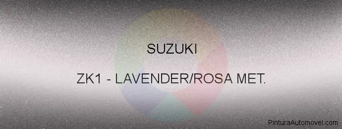 Pintura Suzuki ZK1 Lavender/rosa Met.