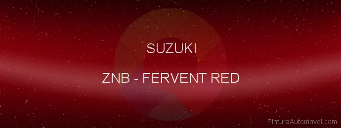 Pintura Suzuki ZNB Fervent Red