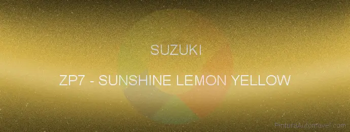 Pintura Suzuki ZP7 Sunshine Lemon Yellow