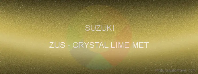 Pintura Suzuki ZUS Crystal Lime Met