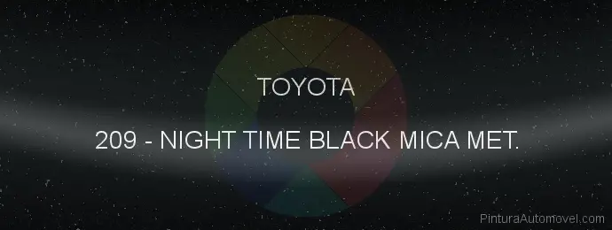 Pintura Toyota 209 Night Time Black Mica Met.