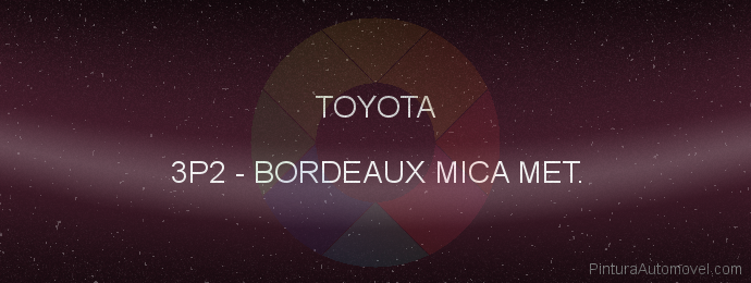 Pintura Toyota 3P2 Bordeaux Mica Met.