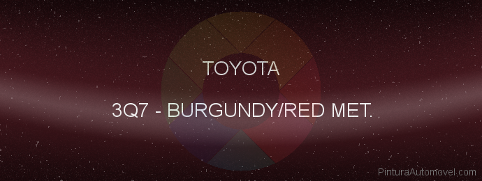 Pintura Toyota 3Q7 Burgundy/red Met.