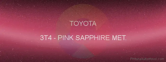 Pintura Toyota 3T4 Pink Sapphire Met.