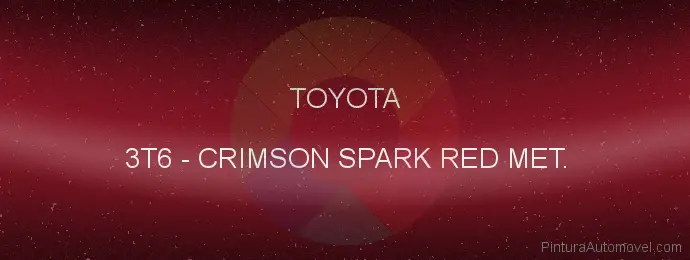 Pintura Toyota 3T6 Crimson Spark Red Met.