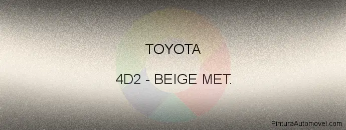 Pintura Toyota 4D2 Beige Met.