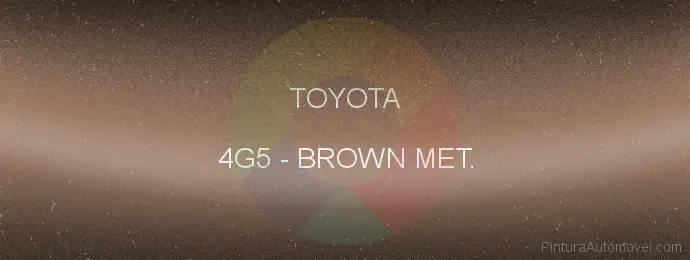 Pintura Toyota 4G5 Brown Met.