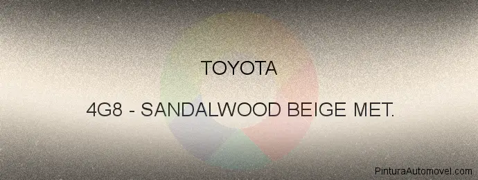 Pintura Toyota 4G8 Sandalwood Beige Met.