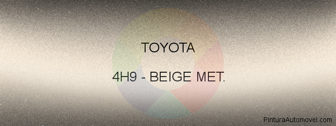 Pintura Toyota 4H9 Beige Met.