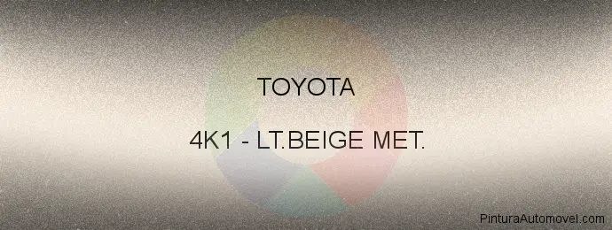 Pintura Toyota 4K1 Lt.beige Met.