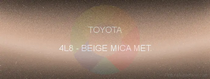 Pintura Toyota 4L8 Beige Mica Met.