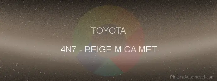 Pintura Toyota 4N7 Beige Mica Met.
