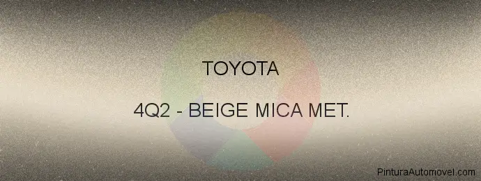 Pintura Toyota 4Q2 Beige Mica Met.