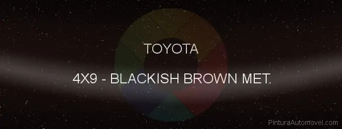Pintura Toyota 4X9 Blackish Brown Met.