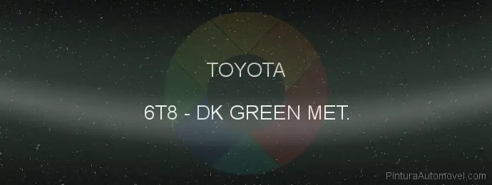Pintura Toyota 6T8 Dk Green Met.