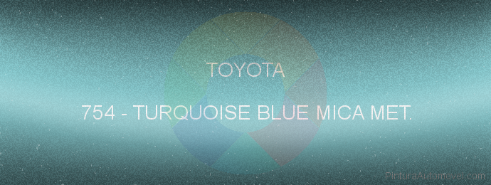 Pintura Toyota 754 Turquoise Blue Mica Met.