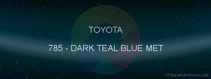 Pintura Toyota 785 Dark Teal Blue Met