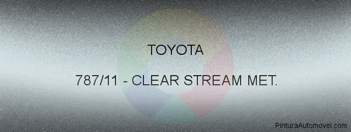 Pintura Toyota 787/11 Clear Stream Met.