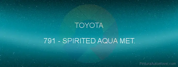 Pintura Toyota 791 Spirited Aqua Met.