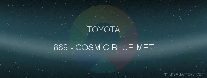 Pintura Toyota 869 Cosmic Blue Met