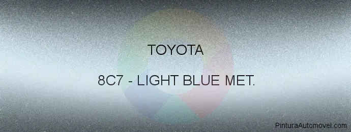 Pintura Toyota 8C7 Light Blue Met.