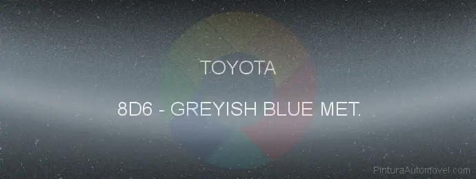 Pintura Toyota 8D6 Greyish Blue Met.