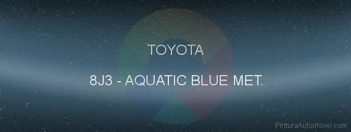 Pintura Toyota 8J3 Aquatic Blue Met.