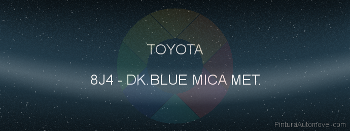 Pintura Toyota 8J4 Dk.blue Mica Met.