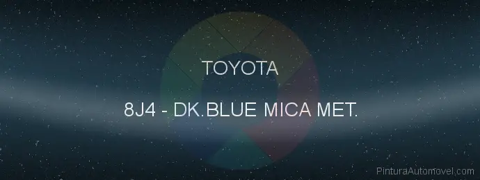 Pintura Toyota 8J4 Dk.blue Mica Met.