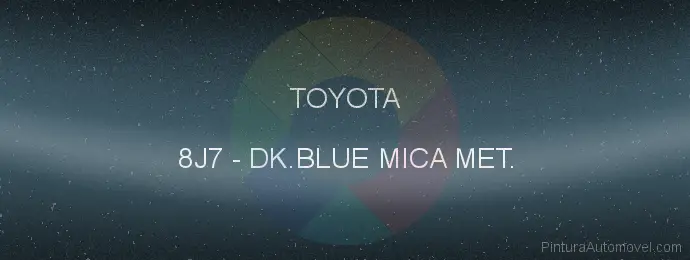 Pintura Toyota 8J7 Dk.blue Mica Met.