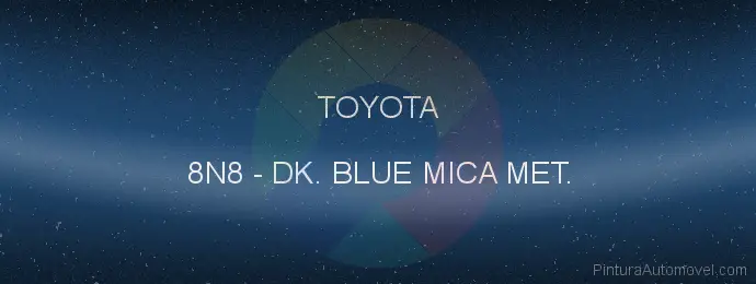 Pintura Toyota 8N8 Dk. Blue Mica Met.