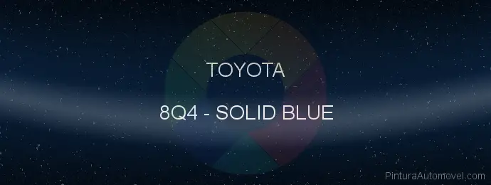Pintura Toyota 8Q4 Solid Blue