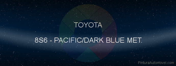 Pintura Toyota 8S6 Pacific/dark Blue Met.