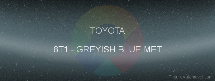 Pintura Toyota 8T1 Greyish Blue Met.