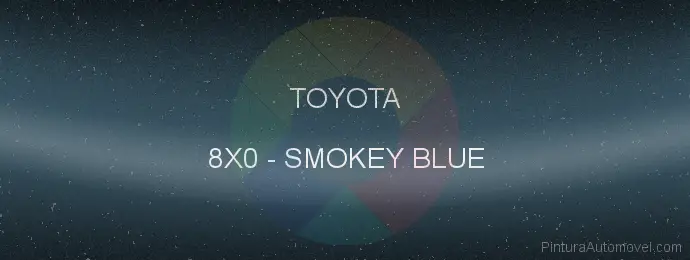 Pintura Toyota 8X0 Smokey Blue