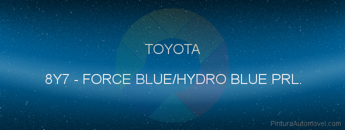 Pintura Toyota 8Y7 Force Blue/hydro Blue Prl.