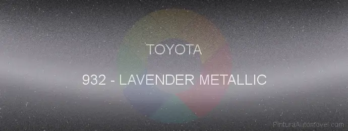 Pintura Toyota 932 Lavender Metallic